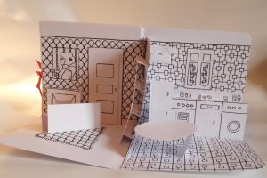 Ma maison à décorer - Livre de coloriage Pop-up